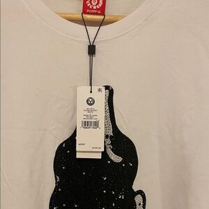 Icecream White Tee with Red Logo Tag